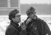 Jan Mysłowicz i Andrzej Żarnecki w filmie „Struktura kryształu", fot. Jerzy Troszczyński, źródło: Fototeka FN