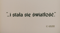 I stała się światłość